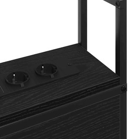 Tárolós Fejtámla Töltő Állomással Musta tammi 120 cm Faanyag