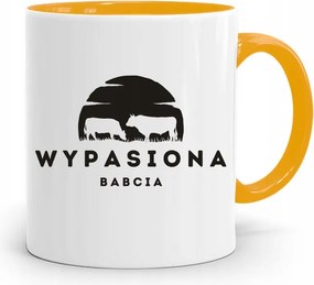 Sárga Bögre Nagymama Napja Nagymama Ajándék nyomtatott fényképpel