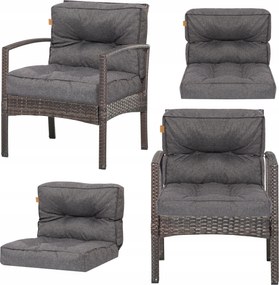 Székpárna szék kerti bútor Rattan Vízálló Steppelt