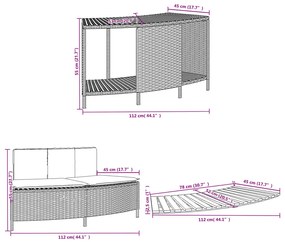 fekete polyrattan és tömör akácfa jakuzzi-keret