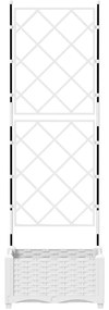 Kertész cserép rácsos változattal Fehér 40 x 40 x 125,5 cm PP