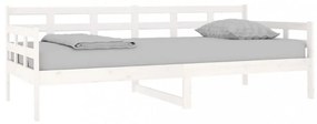 fehér tömör fenyőfa kanapéágy 90 x 200 cm