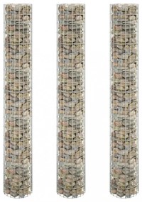 3 db kör alakú horganyzott acél gabion magaságyás Ø30 x 200 cm