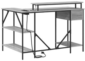 Asztal fiókkal Szürke sonoma 120 x 79 x 86.5 cm Faanyag