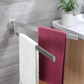 Zunto törölközőtartó 41 cm, falra szerelhető, perforált fogantyú