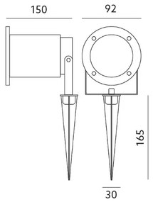 LED Kültéri lámpa BLAKE 2 GU10/6W/230V IP65