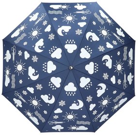 Esőre színváltós felhő mintás esernyő, 116,5 cm átmérőjű