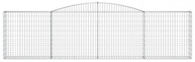 vidaXL 10 db íves horganyzott vas gabion kosár 400x30x100/120 cm