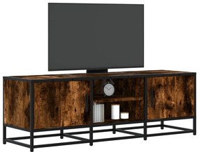 füstös tölgy színű szerelt fa és fém TV-szekrény 120x35x41 cm