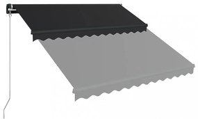 antracitszürke kézzel behúzható napellenző 350 x 250 cm