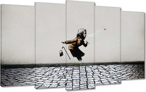 Festmények 100x60 Banksy Nagymama Achoo Tüsszentés