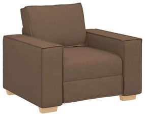 3 darabos kanapé szett párnákkal, barna szövet