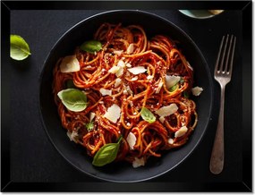 Poszterek keretben 40x30 Spagetti Sajt Bazsalikom