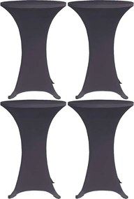 vidaXL 4 db antracitszürke sztreccs asztalterítő 80 cm