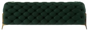 Sötétzöld bársony kanapé 225 cm Chelsea Bis – Ropez