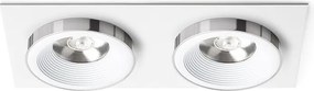 RENDL SHARM SQ II zápustná bílá chrom 230V LED 2x10W 24° 3000K