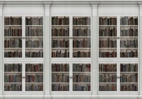 Fotótapéta könyvespolc könyvtár könyv Ragasztó 312x219