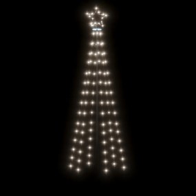 hideg fehér fényű karácsonyfa tüskével 108 LED-del 180 cm