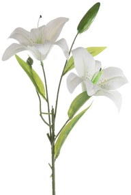 Liliom művirág, 57.5cm magas - Fehér
