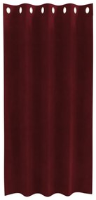 Feketeárnyékos Függönyök Személyzárakkal 2 db Borvörös Bársonyos