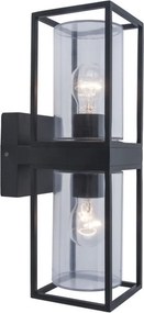 LUTEC 5288804012 FLAIR Modern Kültéri Fali Lámpa Fekete E27 IP44