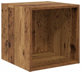 TV Szekrény Szett 2 pcs Öreg fa 37 x 37 x 142.5 cm Faanyag