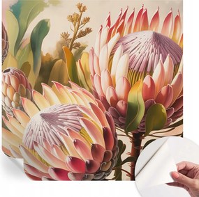 Dekoratív öntapadós fotótapéta Hálószobába Protea virágok 250x250 cm