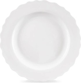 Ebédlő Tányér Lapos Nagy Porcelán Fehér Klasszikus 24,5 cm