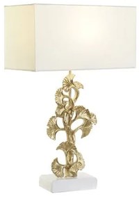 Ginkgo leveles asztali lámpa arany fehér