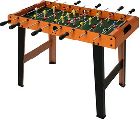 HOMCOM Gyerekek Fa Focisztó Asztal Professzionális Foci Asztal 22 Játékossal és 2 Pontszámlálóval, Hosszú és Rövid Asztali Lábakkal, 84.5x40x61.2 cm,