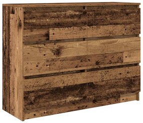 antik fa szerelt fa tálalószekrény 100x35x76 cm