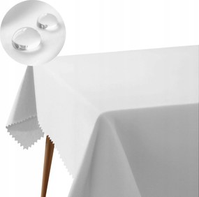 Abrosz 150x260 fehér foltálló minta nélküli poliészter 240 g/m2 étkezőbe Pl