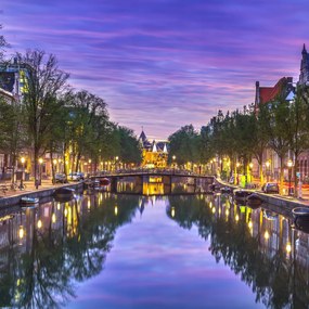 Poszter 50x50cm Amszterdami csatorna, Assaf Frank