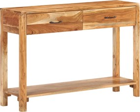 vidaXL tömör akácfa tálalószekrény 110 x 30 x 75 cm