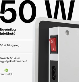 Blumfeldt DryWave infravörös falszárító, 50 W, festékek és vakolatok szárítása, falra szerelhető