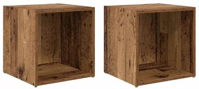 TV szekrény 2 pcs Barna 37 x 35 x 37 cm Faanyag