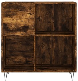 füstös tölgy színű szerelt fa hanglemezszekrény 84,5x38x89 cm
