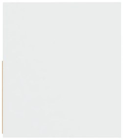 2 db fehér éjjeliszekrény LED-del 60 x 35 x 40 cm