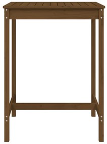 mézbarna tömör fenyőfa kerti asztal 82,5 x 82,5 x 110 cm