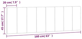 fekete bársony fejtámla párna 160 cm