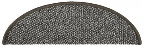 15 db antracitszürke lépcsőszőnyeg 65x21x4 cm