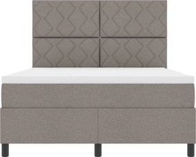 vidaXL Boxrugós ágy matracmal leddel Tópszínű 160 x 200 cm szövet