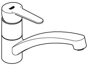 GROHE 31680000 - BAUECO mosogató csaptelep, fényes króm