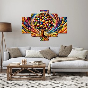 Kép – Színes fa almákkal (150x105 cm)