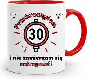 Születésnapra 30 30. 30-as Bögre Piros Ajándék fényképes nyomattal