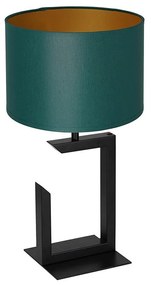 Luminex Asztali lámpa 1xE27/60W/230V 45 cm zöld/arany LU3405