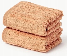Audrina pamut törölköző, 30 x 30 cm, 2 db, barackszínű