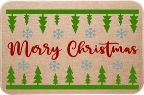 Karácsonyi Lábtörlő lenvászonból Merry Christmas Boldog Karácsonyt