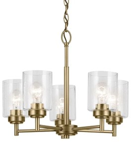 Kichler KL-WINSLOW5-NBR - Csillár láncon WINSLOW 5xE27/60W/230V réz
