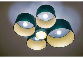 Duolla - Mennyezeti lámpa ROLLER PENTO 5xE27/60W/230V zöld/arany